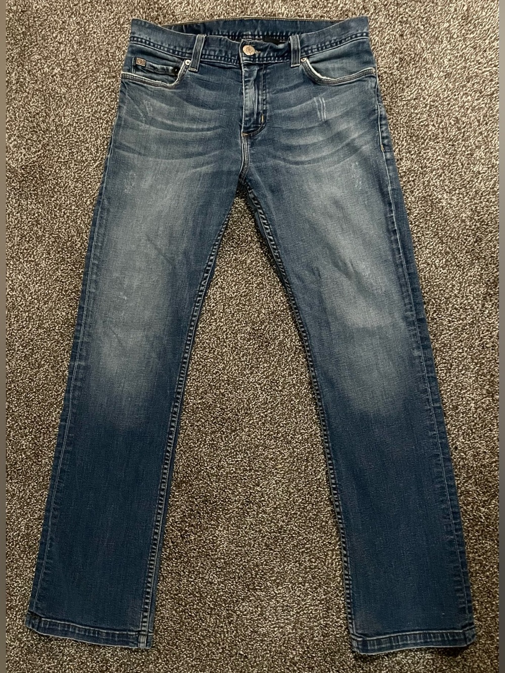 Armani Exchange Men's Dark Blue Straight Jeans